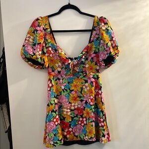 For Love And Lemons Floral Mini Dress